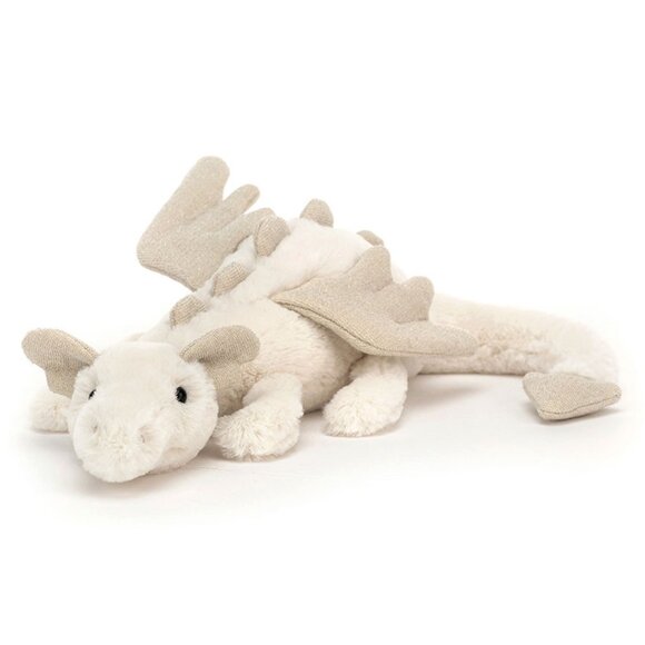 RARE Jellycat Little Snow Dragon BNWT - Picture 1 of 5